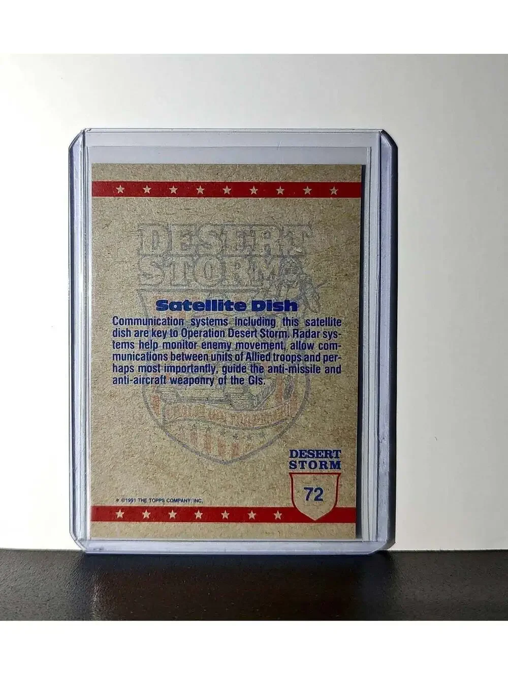 Satellite Dish 1991 Topps Desert Storm #72 Card